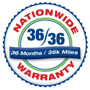 36 Months/36K Miles Nationwide Warranty